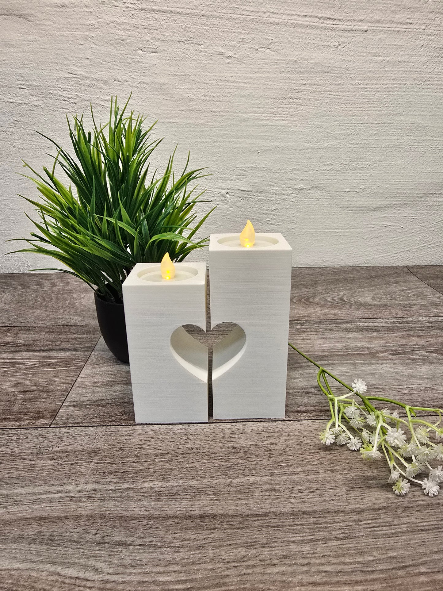 Teelicht Duo mit Herz