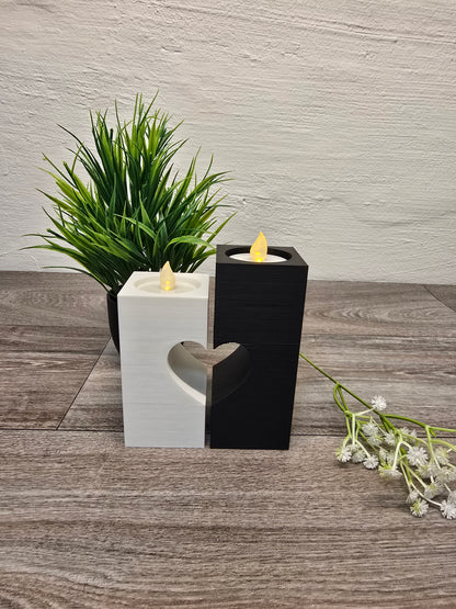 Teelicht Duo mit Herz