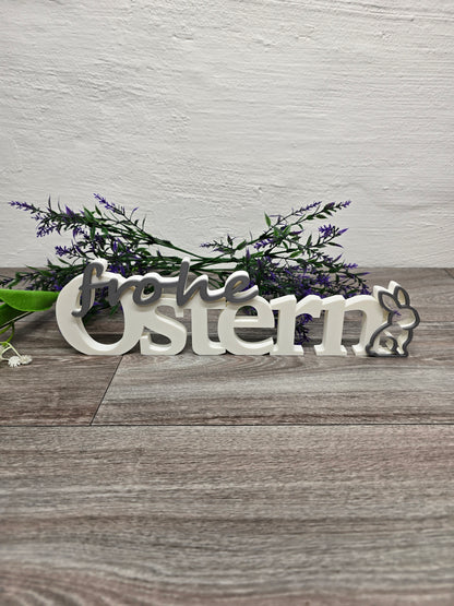 Frohe Ostern Schriftzug