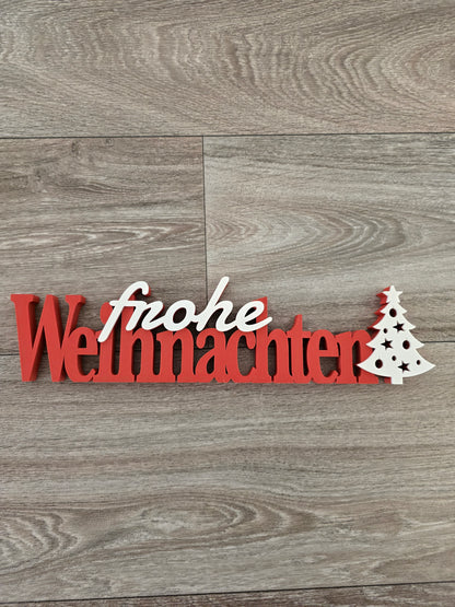 Frohe Weihnachten Schriftzug