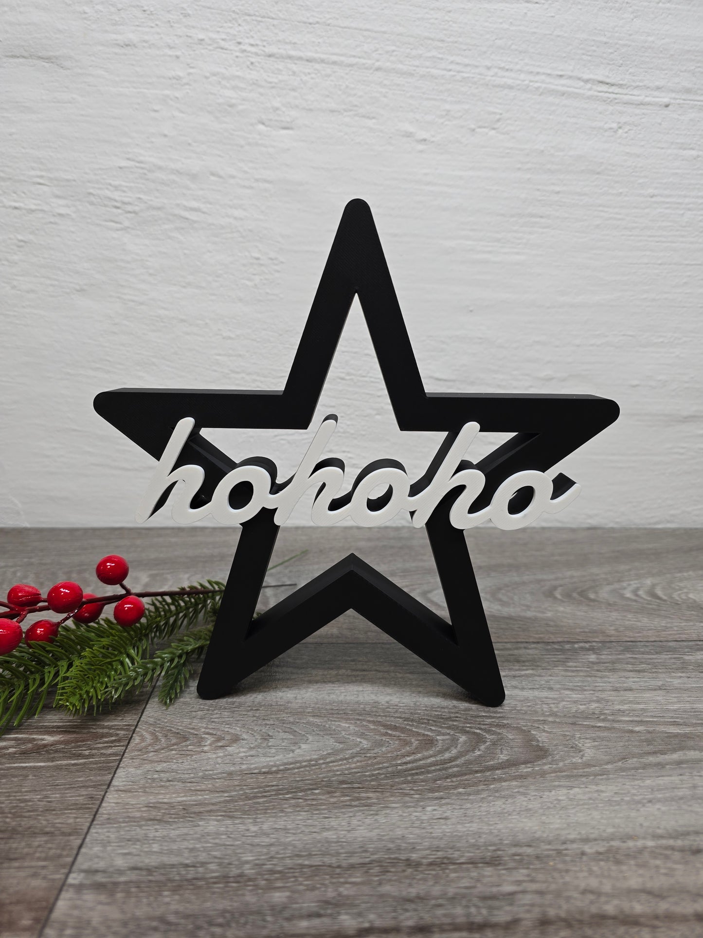 Stern mit ho ho ho Schriftzug