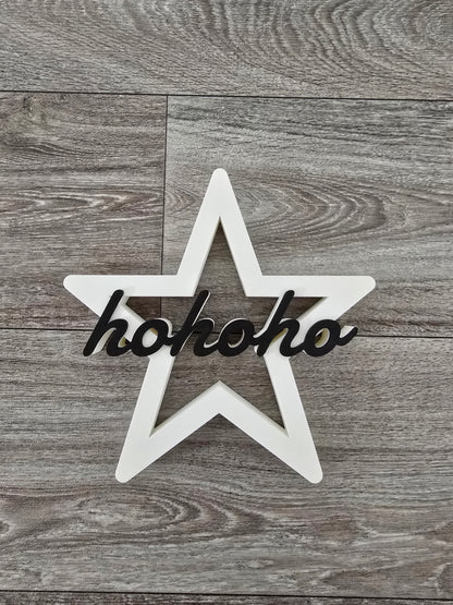 Stern mit ho ho ho Schriftzug